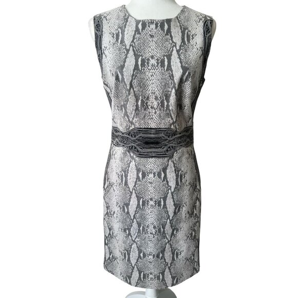 Diane Von Furstenberg Dresses & Skirts - DVF Bey Snake Print Textured Sleeveless Stretch Sheath Dress Size 8 Reg. $398